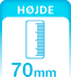 Tavle Hoejde 70mm