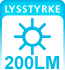 Tavle Lysstyrke 200 lumen